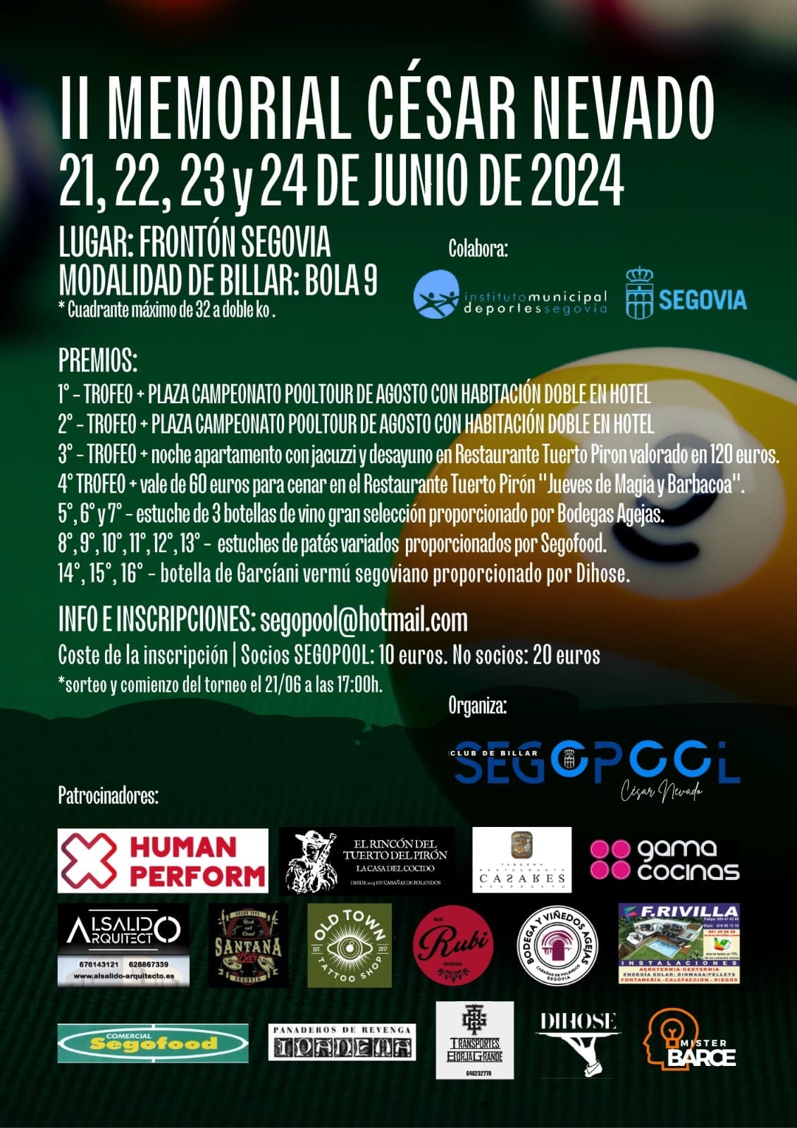 Ferias y Fiestas 2024: Campeonato de Billar