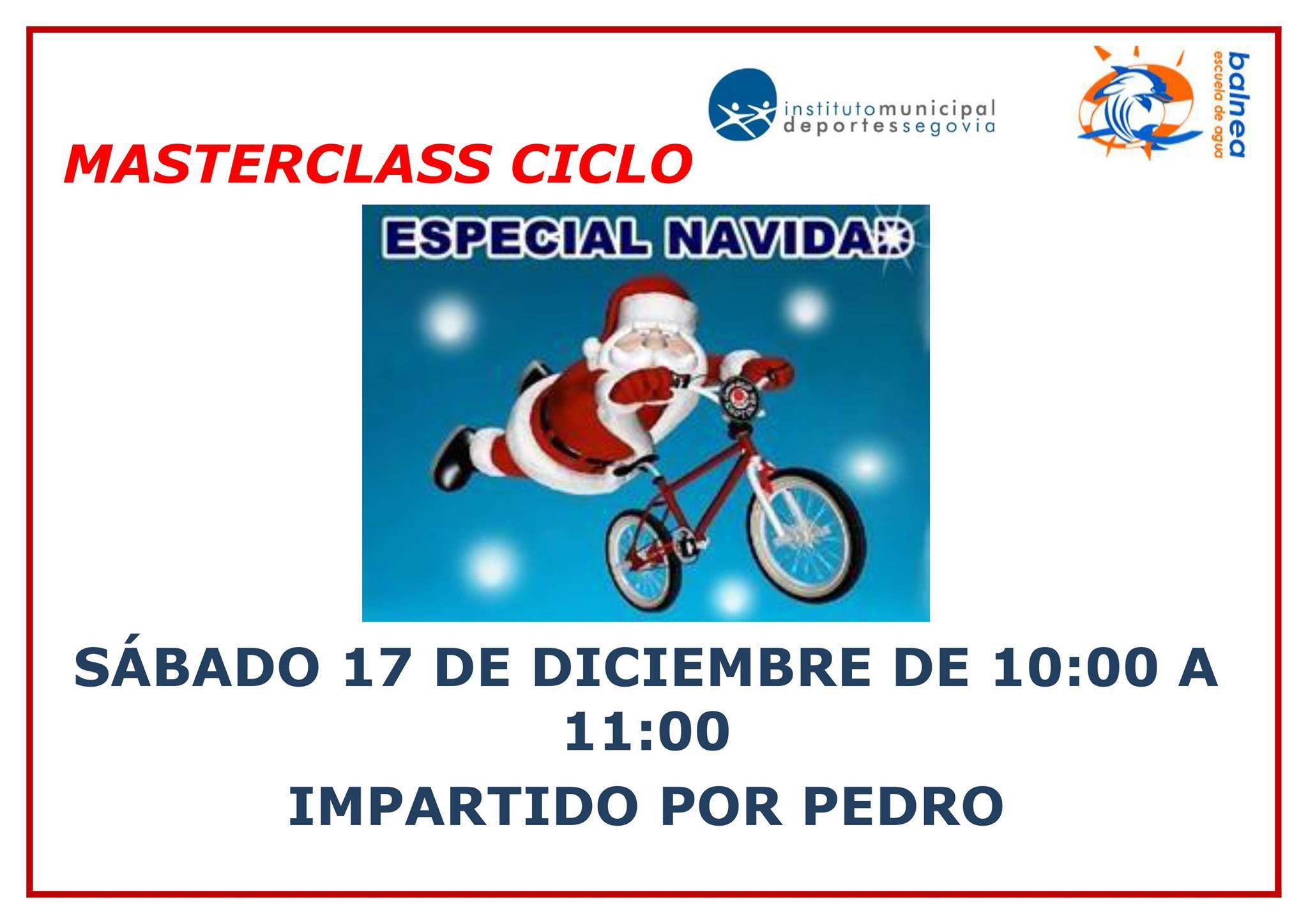 Piscina Climatizada “José Carlos Casado”: Master-Ciclo Especial Navidad