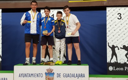 Mario Aguado Cuesta bronce en el Campeonato de España de Sable M14 2017