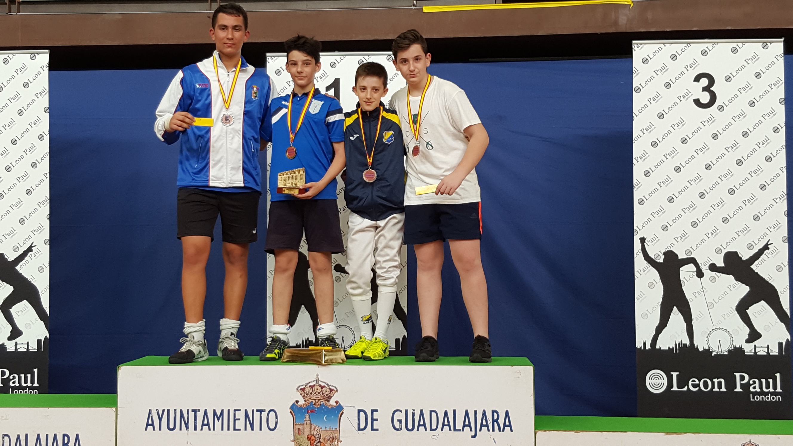 Mario Aguado Cuesta bronce en el Campeonato de España de Sable M14 2017