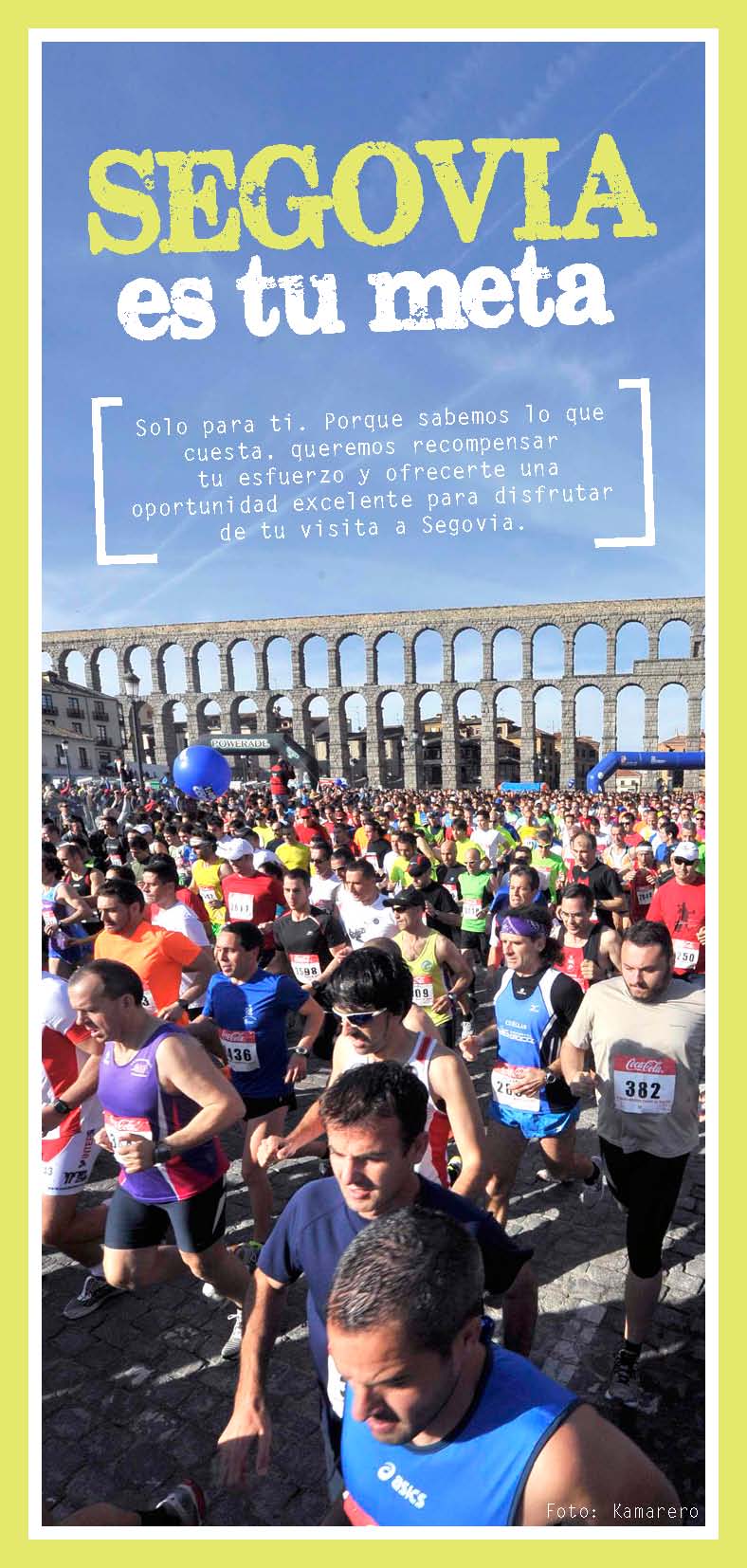 Segovia es tu meta, segunda edición para la promoción que acerca el turismo a los participantes en las pruebas deportivas más destacadas