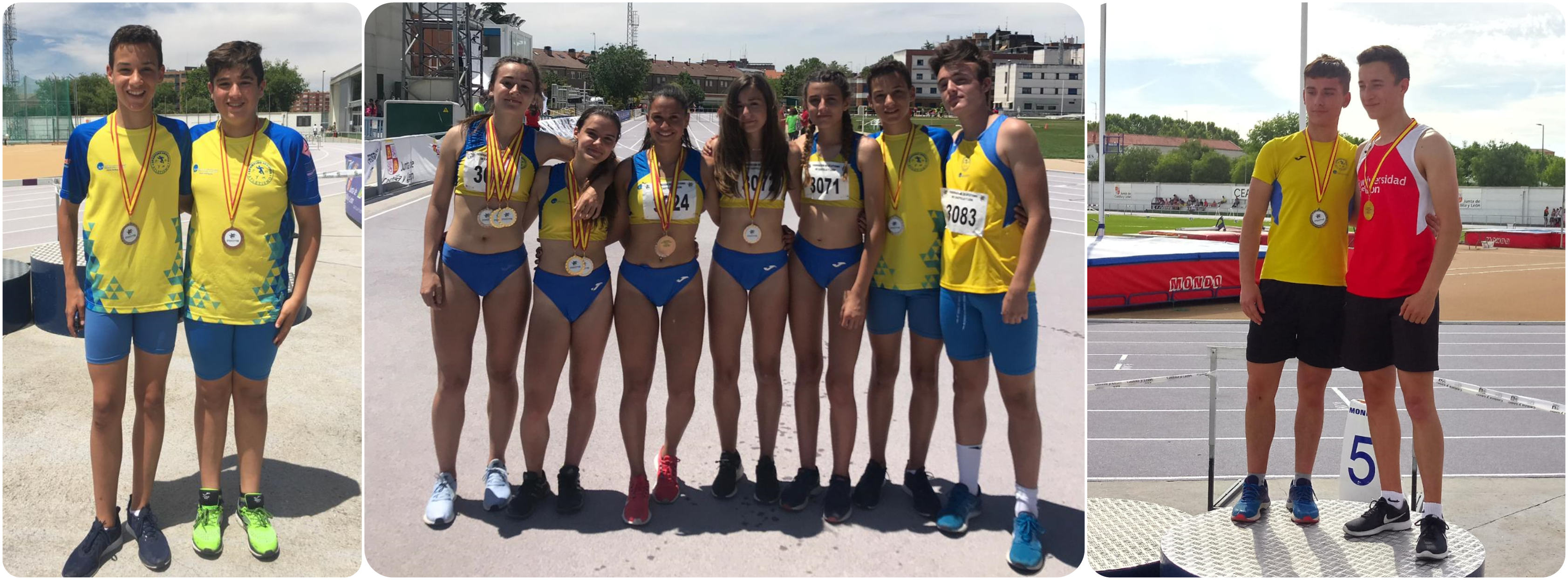 Nueve medallas autonómicas y tres participaciones nacionales de atletas del C.D. Sporting