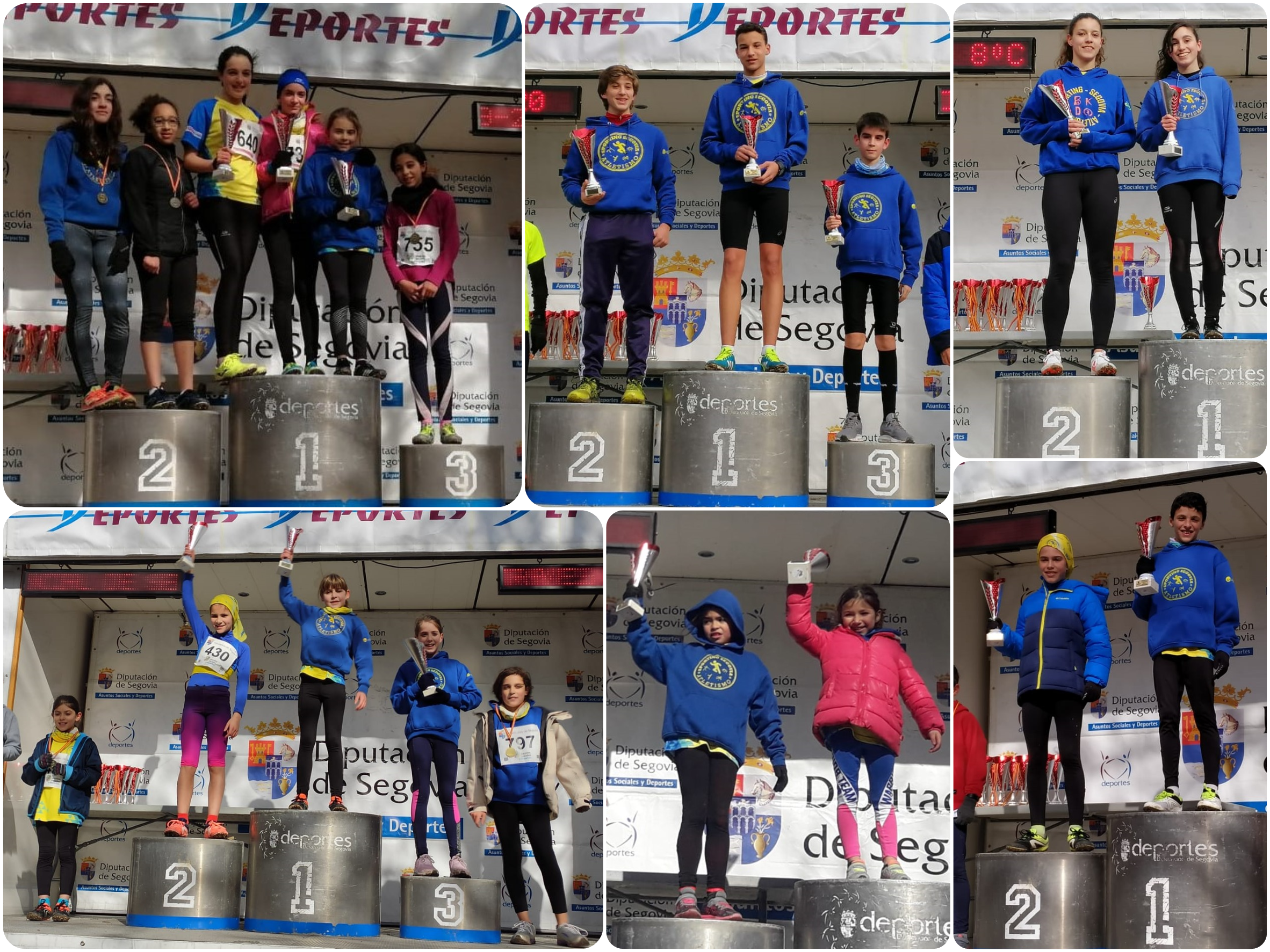 El Sporting Segovia triunfó en el Cross Escolar de Cuéllar