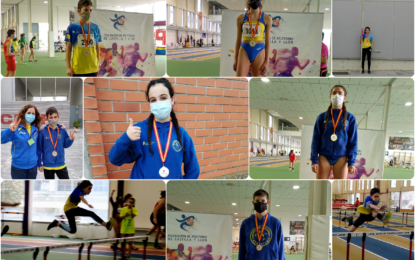 Cinco medallas autonómicas de los atletas Sub-14 y Sub-16 del Sporting Segovia