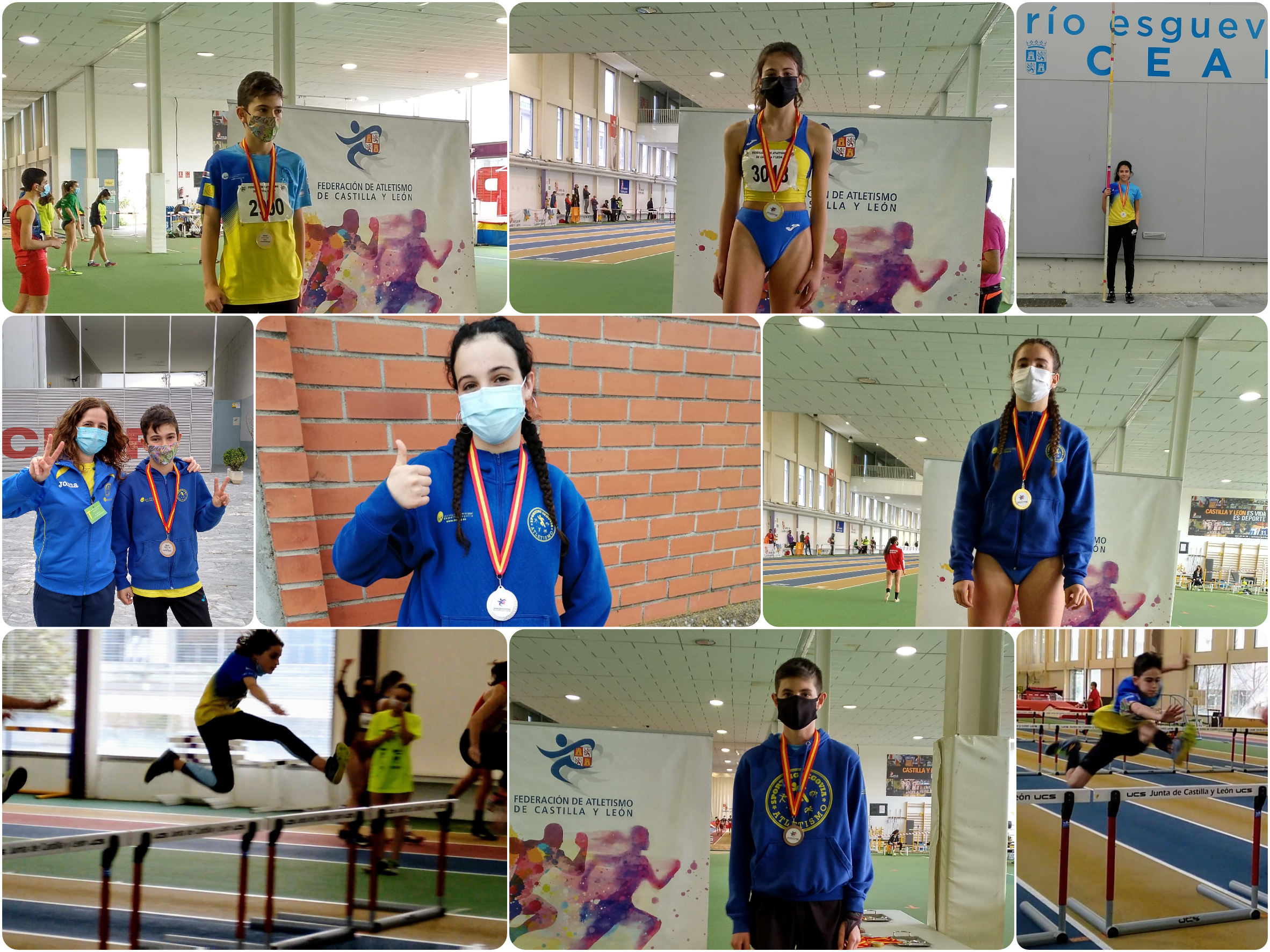 Cinco medallas autonómicas de los atletas Sub-14 y Sub-16 del Sporting Segovia