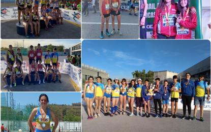 El Sporting Segovia cosechó una docena de medallas autonómicas y se proclamó Campeón de Castilla y León en relevos Sub14