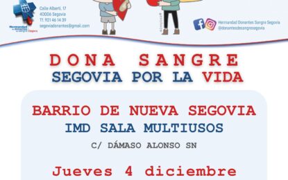 Hermandad de Donantes de Sangre: día 4 de diciembre de 2025