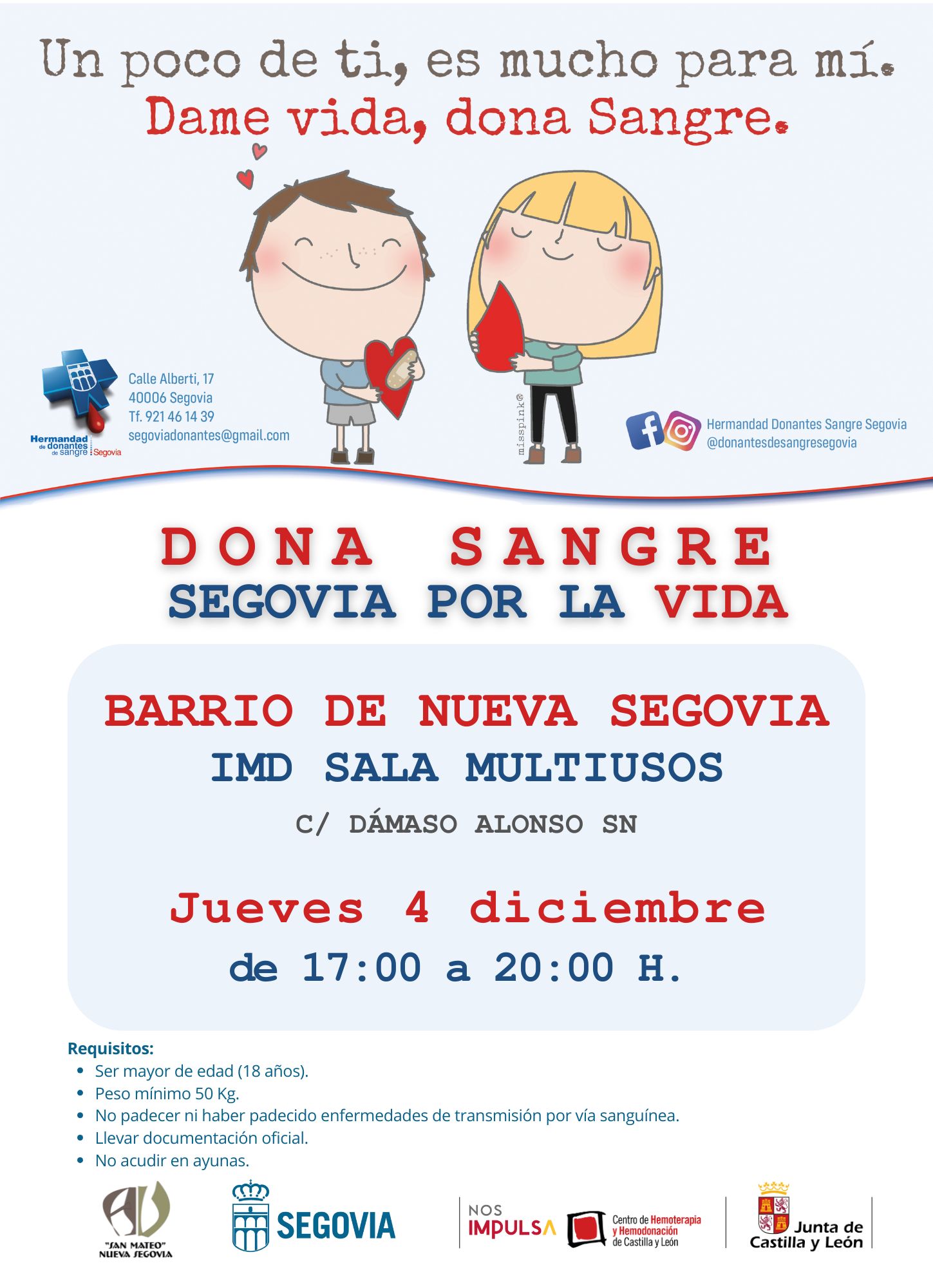 Hermandad de Donantes de Sangre: día 4 de diciembre de 2025