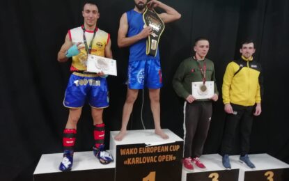 Sergio de Diego plata en la prueba de Circuito de European Cup Wako de Kickboxing, en el Open  de Karlovac (Croacia)
