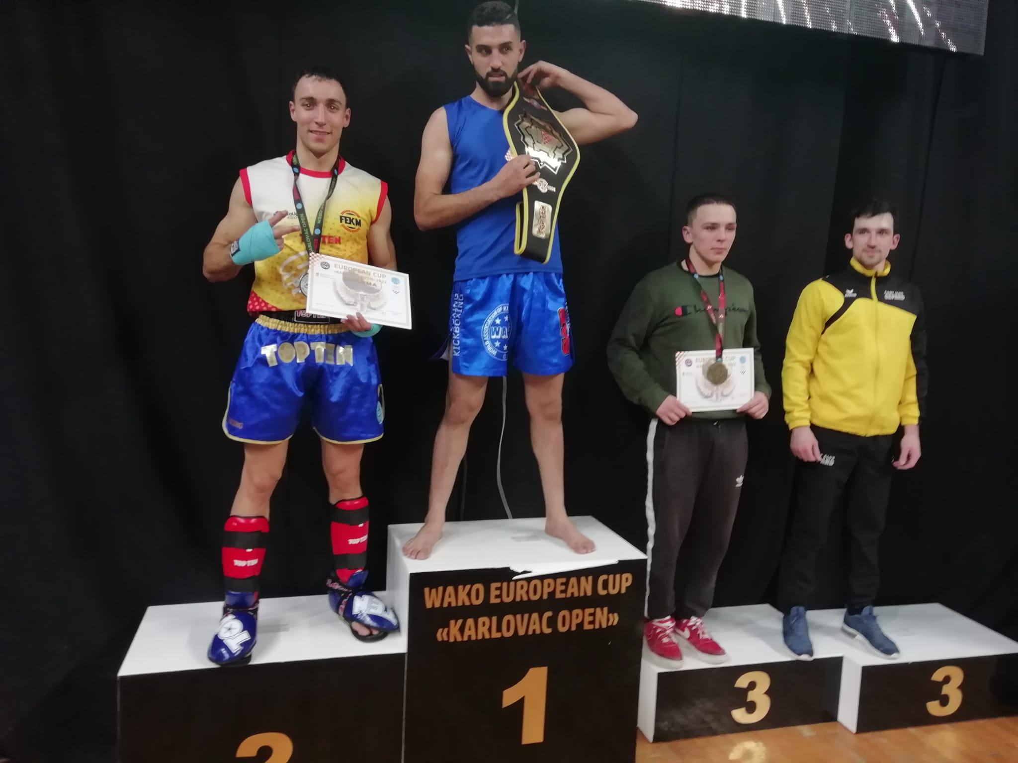 Sergio de Diego plata en la prueba de Circuito de European Cup Wako de Kickboxing, en el Open  de Karlovac (Croacia)