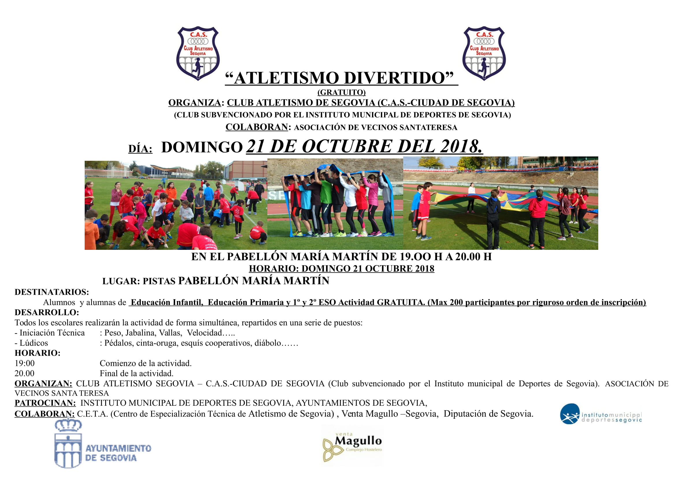 Club de Atletismo Segovia: “Atletismo Divertido”
