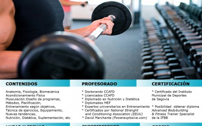 La Escuela de Formación del IMD lanza una nueva edición del curso de Instructor de Fitness y Musculación 2015