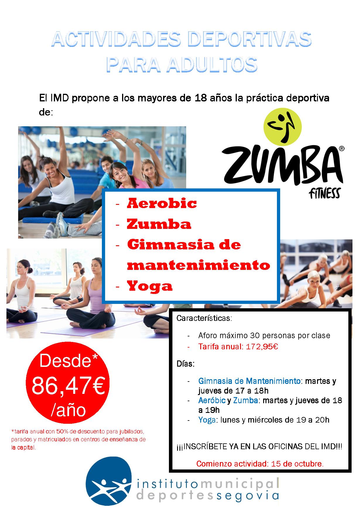 Actividades Deportivas para Adultos Curso 2015/16