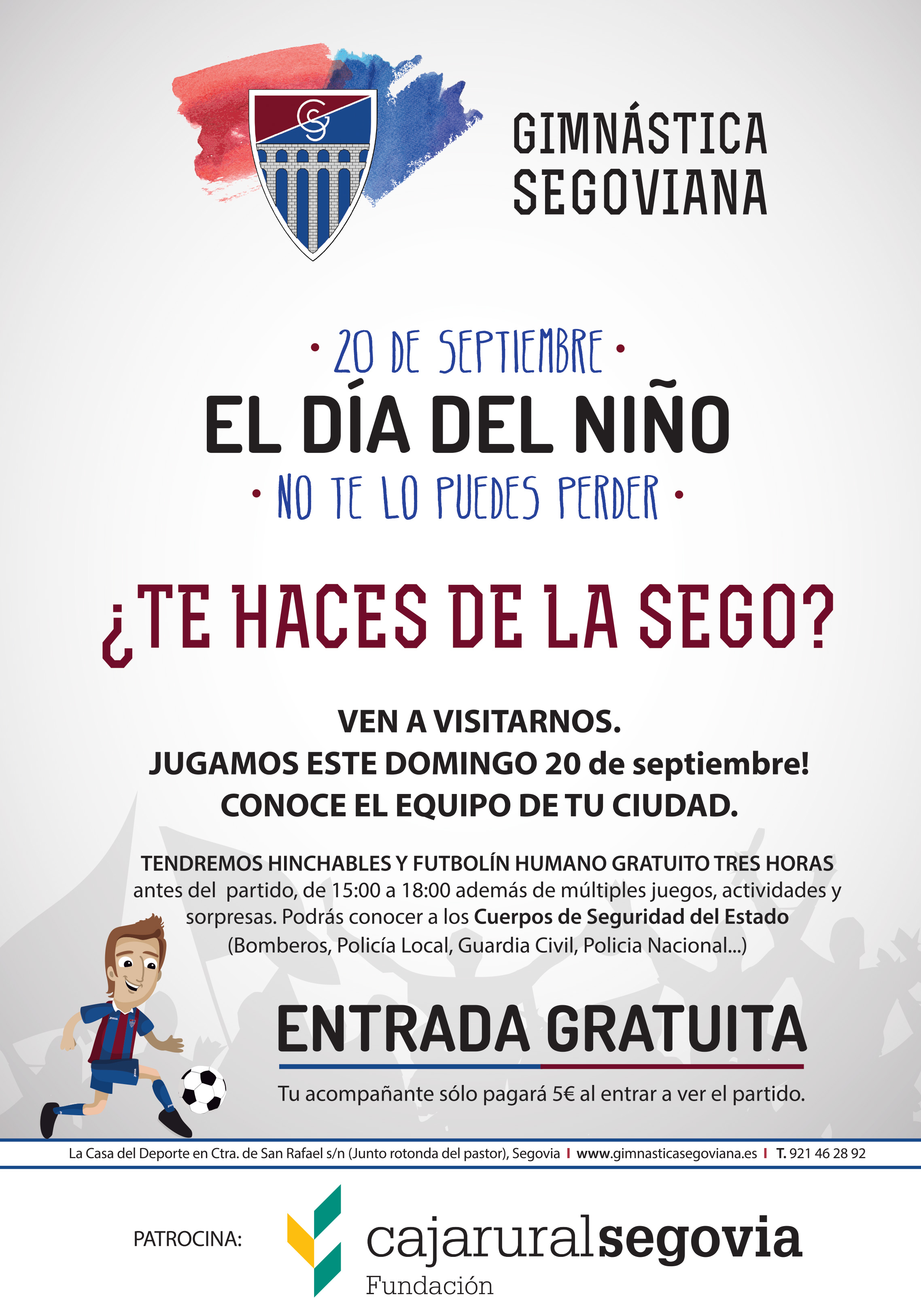 La Gimnástica Segoviana invita a todos los escolares de la provincia a su “Día del Niño”