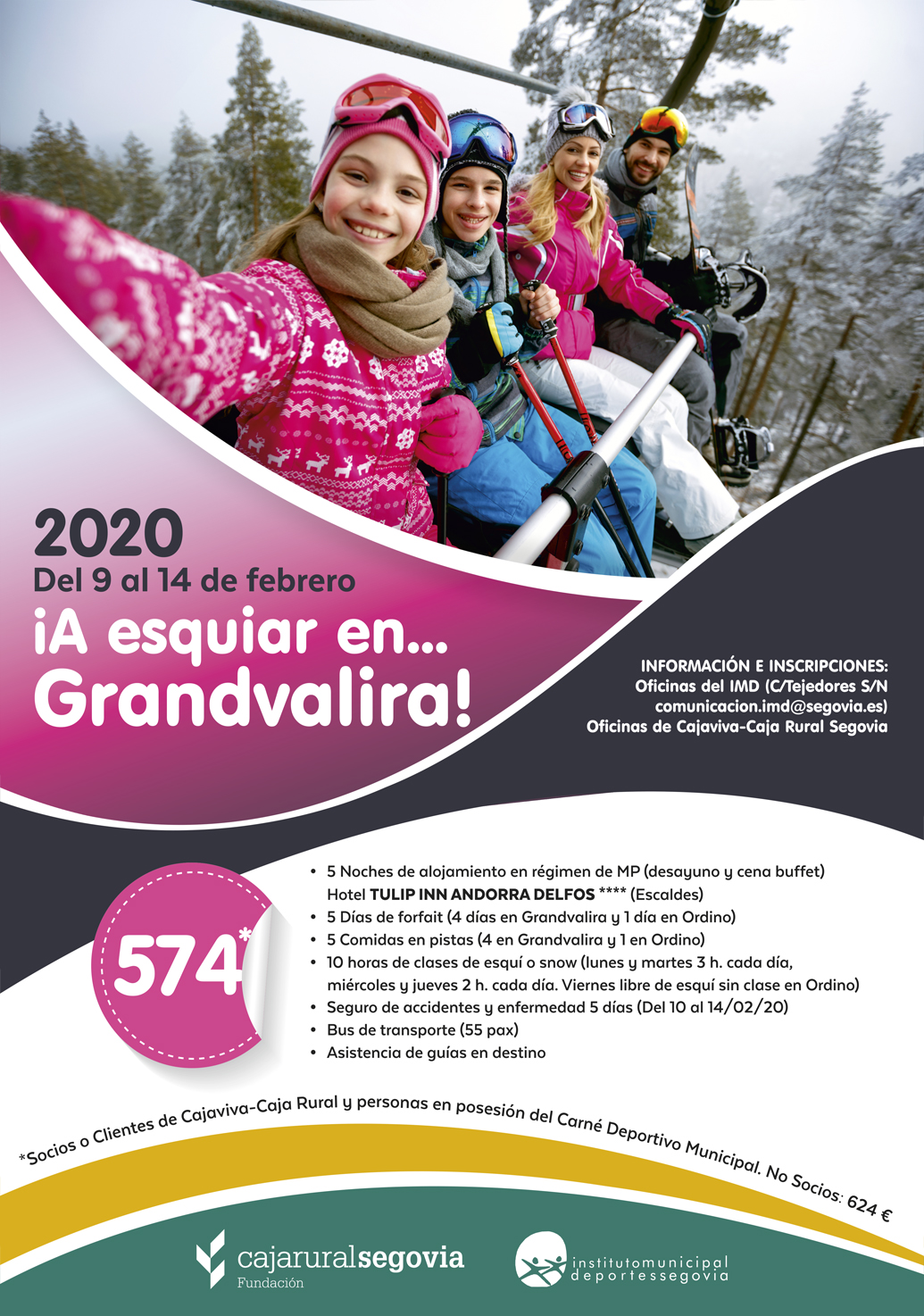 Gran acogida del Viaje de Esquí del IMD y la Fundación Caja Rural