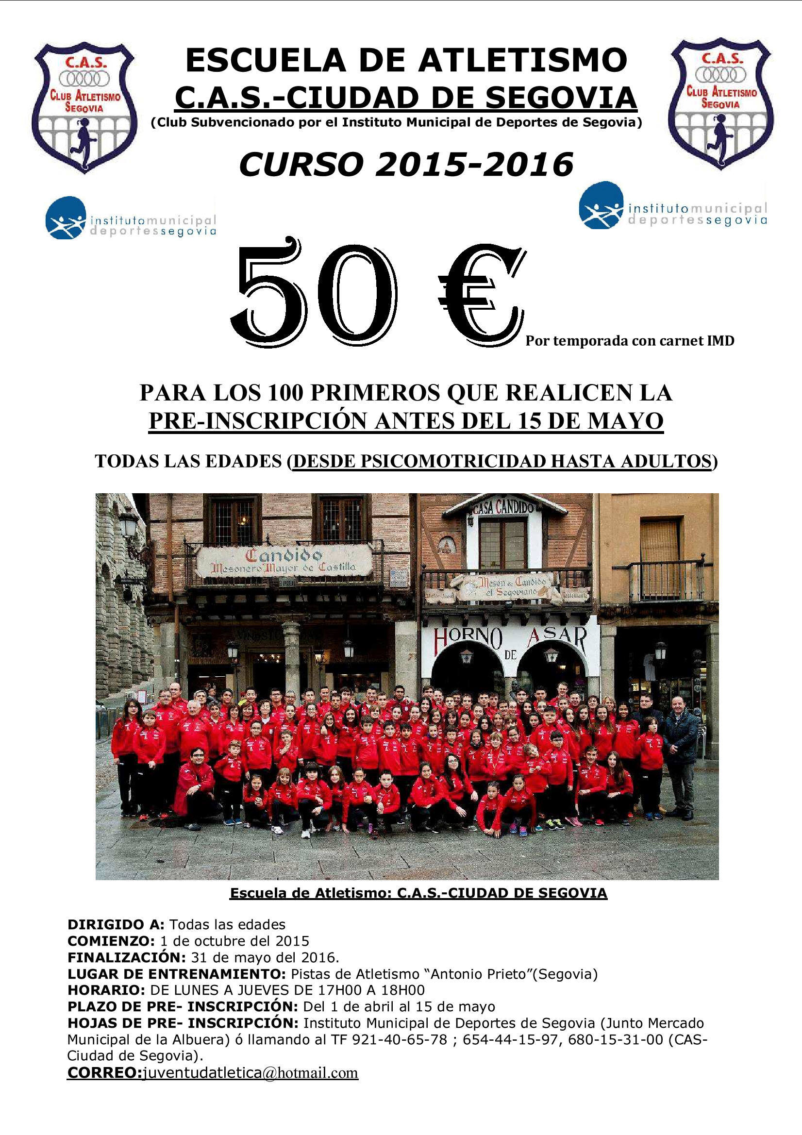 Escuela de Atletismo CAS Ciudad de Segovia