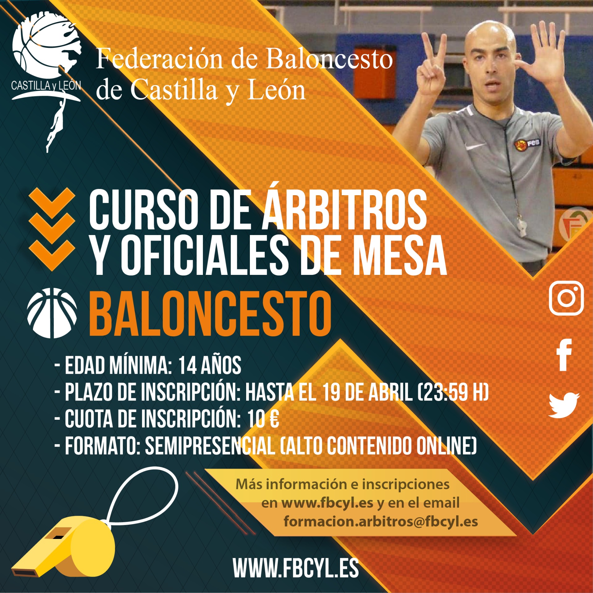 Federación de Baloncesto de Castilla y León: Curso de iniciación al arbitraje de Baloncesto