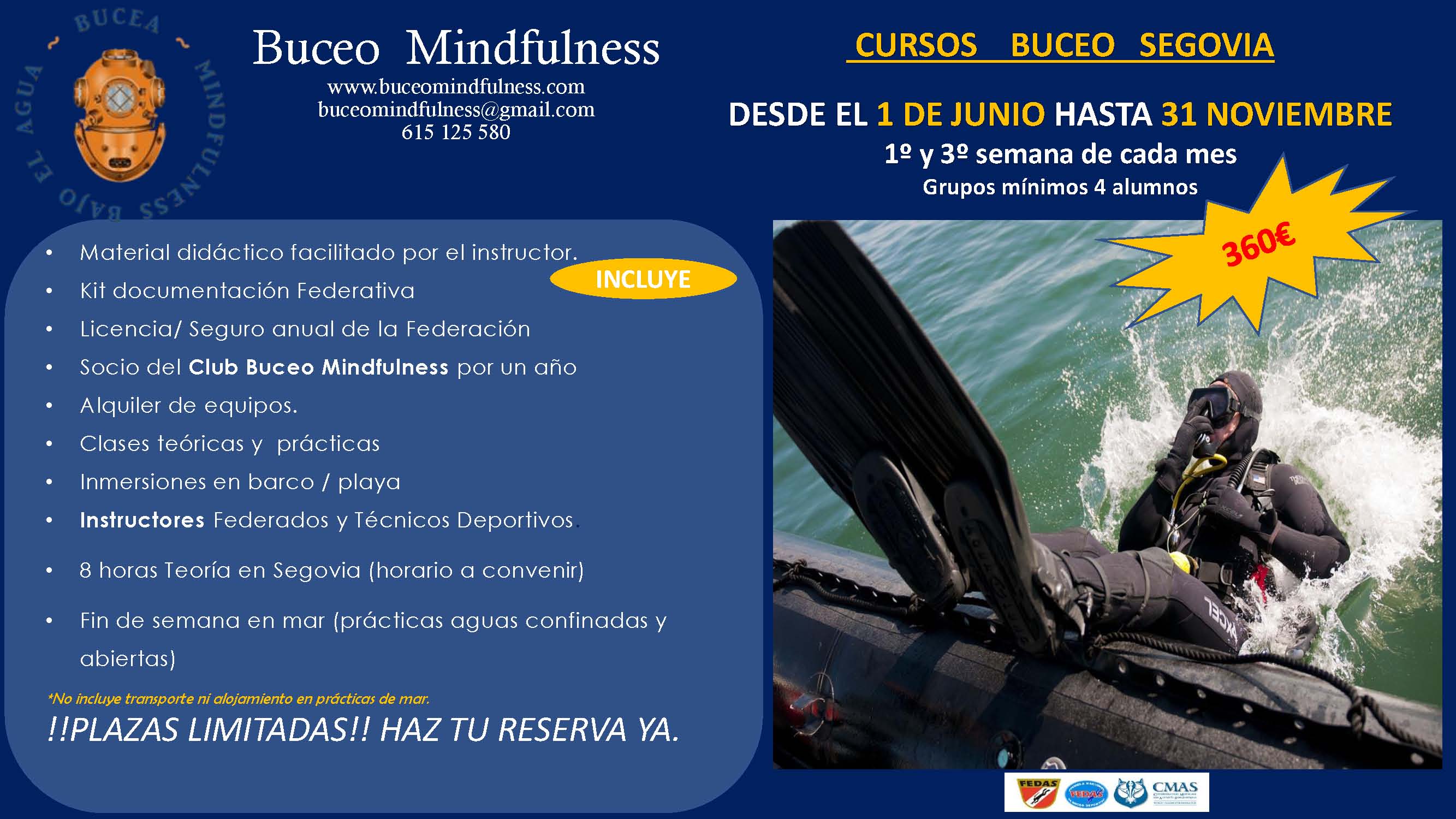 Cursos de Buceo en Segovia