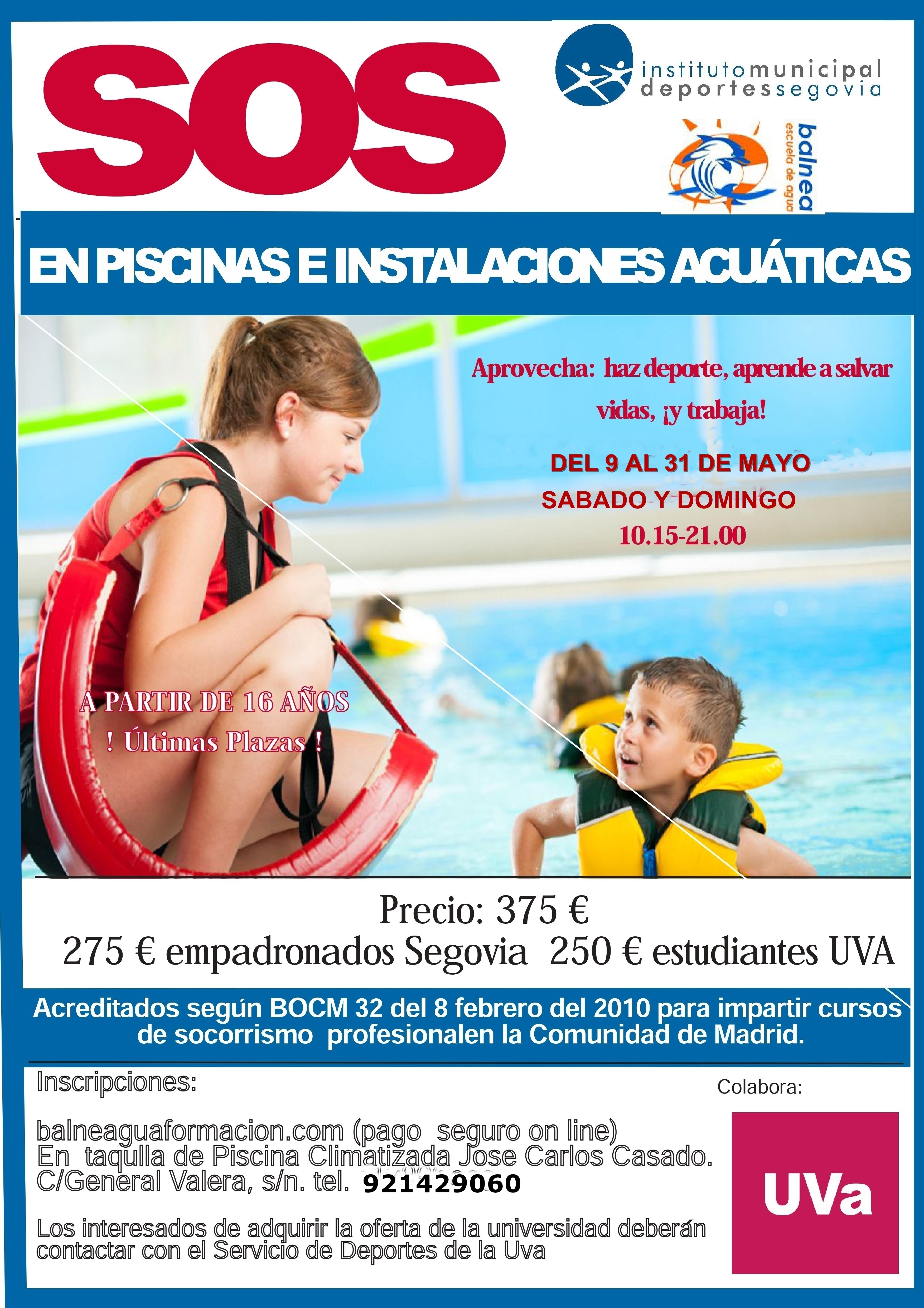 Curso de S.O.S. en la Piscina Climatizada “José Carlos Casado”