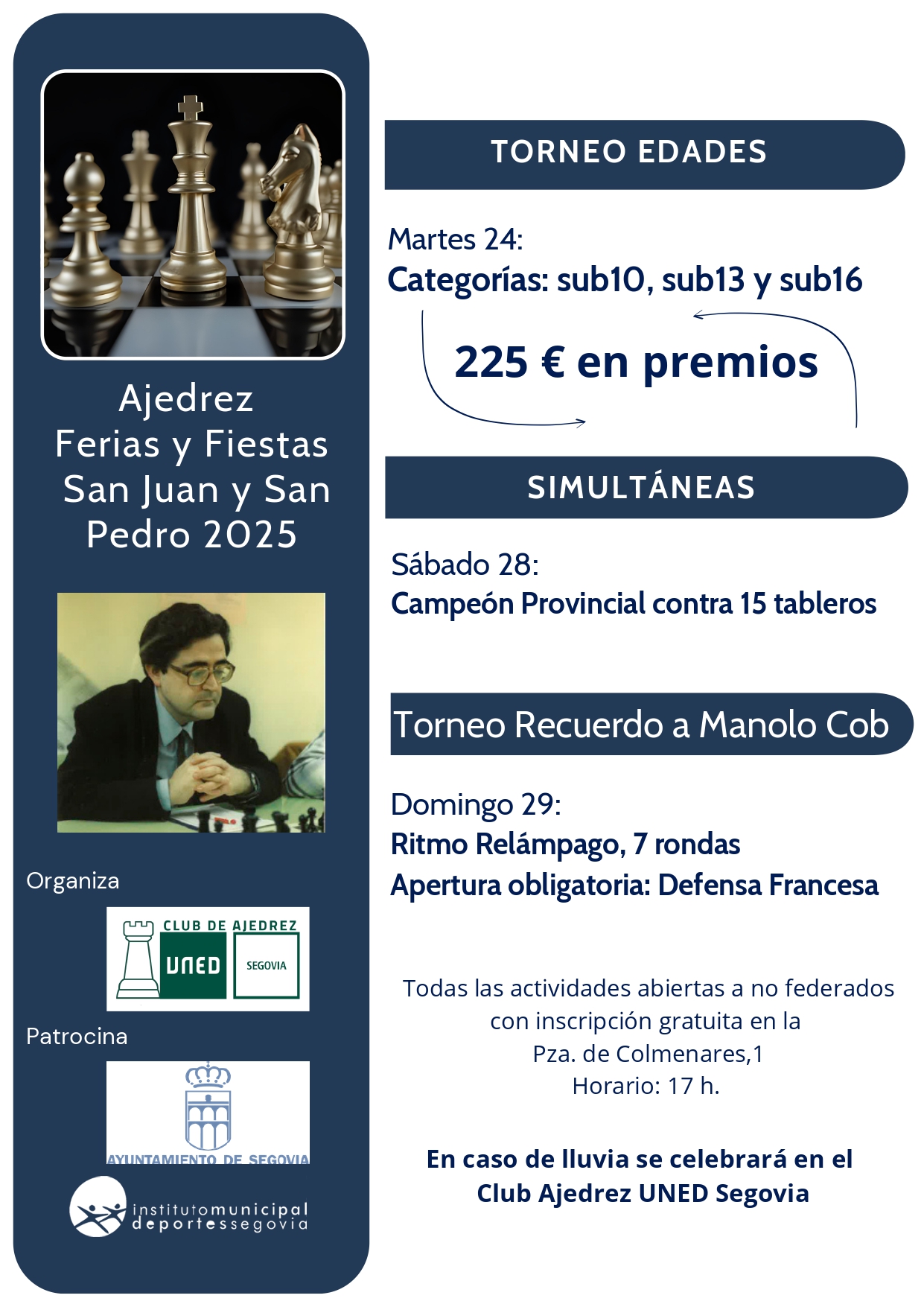 Ajedrez Ferias y Fiestas: Torneo recuerdo a Manolo Cob