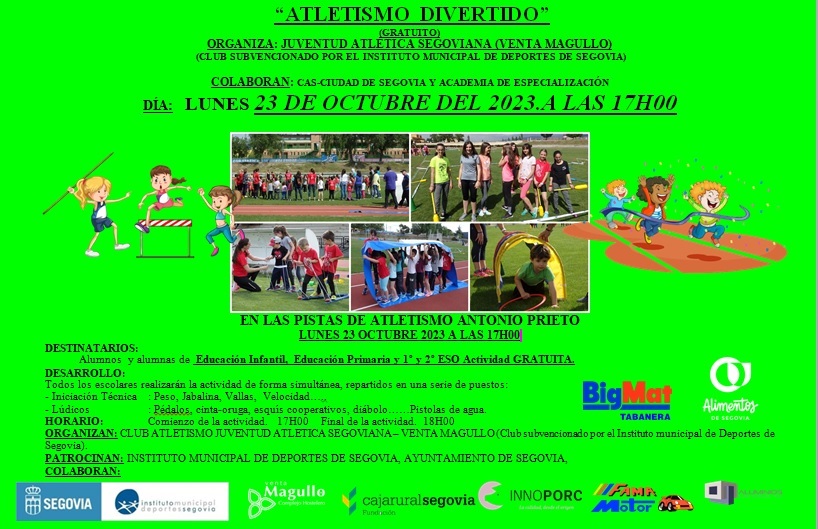 Juventud Atlética Segoviana (Venta Magullo): Atletismo Divertido (Gratuito)