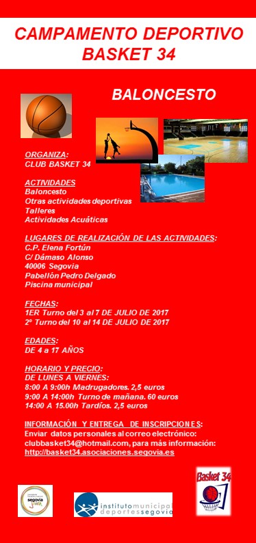 Campamento de Verano del Club Basket 34
