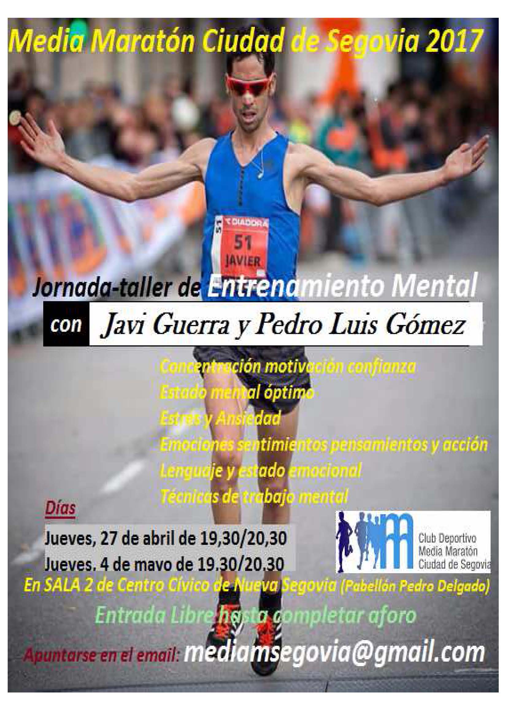 Los atletas Javier Guerra y Pedro Luis Gómez pondrán a disposición de los segovianos sus conocimientos y experiencia