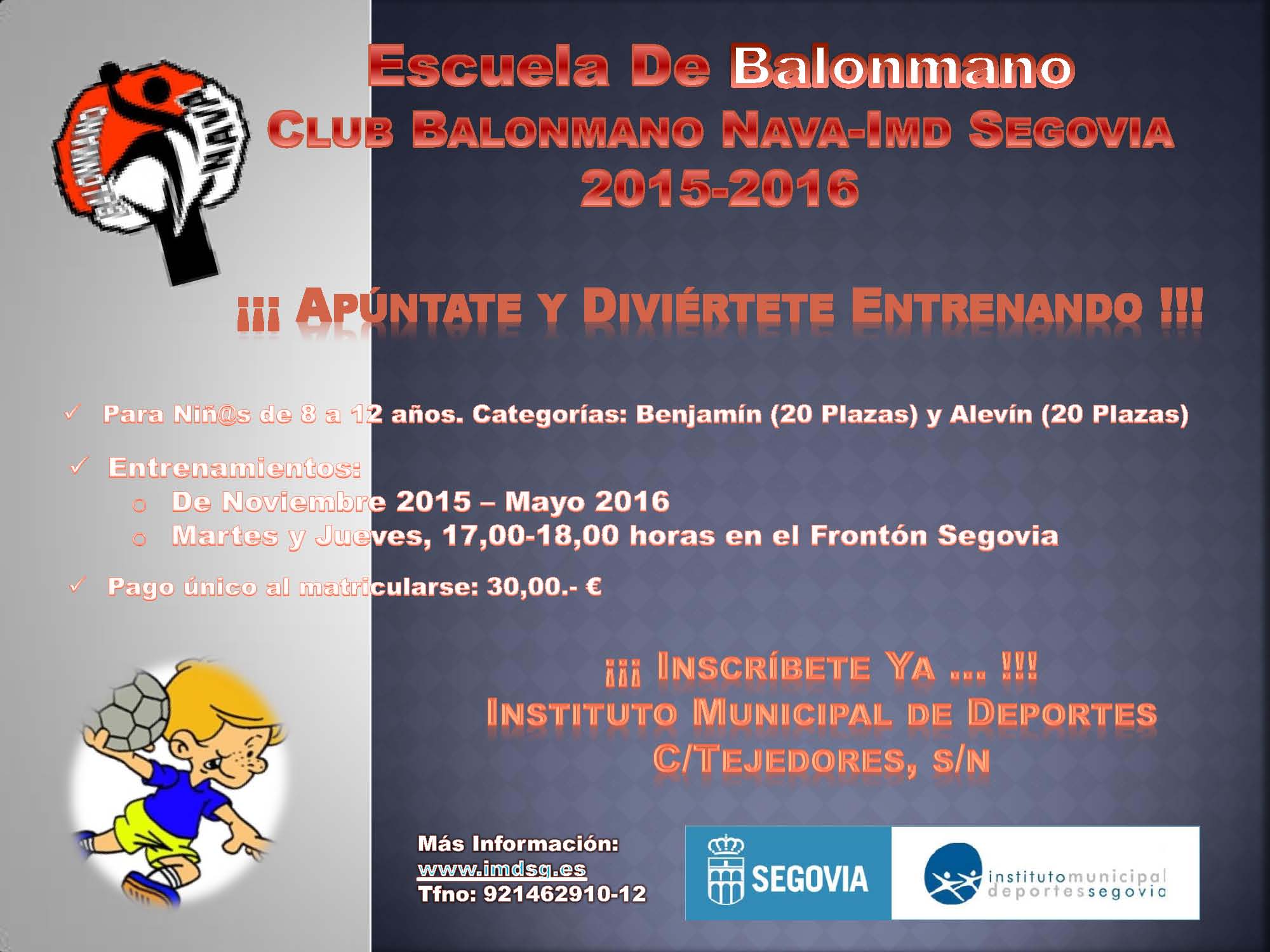 Escuela de Balonmano Nava-Imd Segovia 2015/16