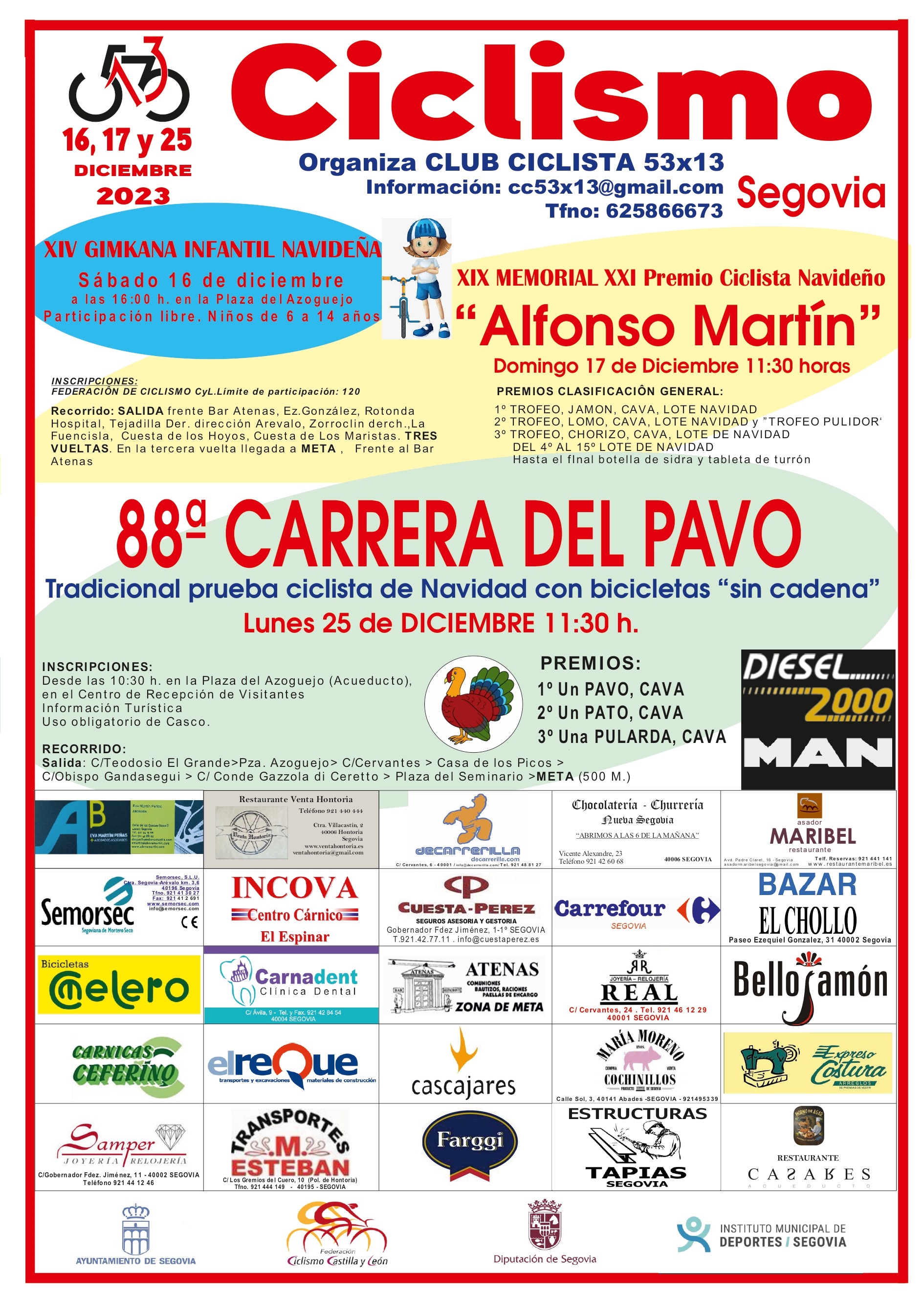 Navidad 2023: pruebas deportivas organizadas por el Club Ciclista 53×13