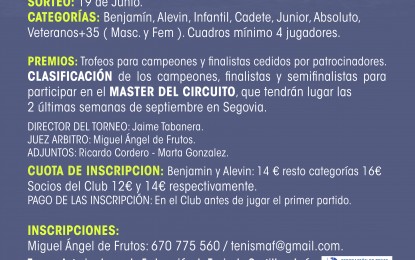 Ferias y Fiestas 2017: Torneo de Tenis