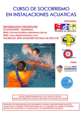 Curso de Socorrismo en Instalaciones Acuáticas: monitor de natación y desfibrilador