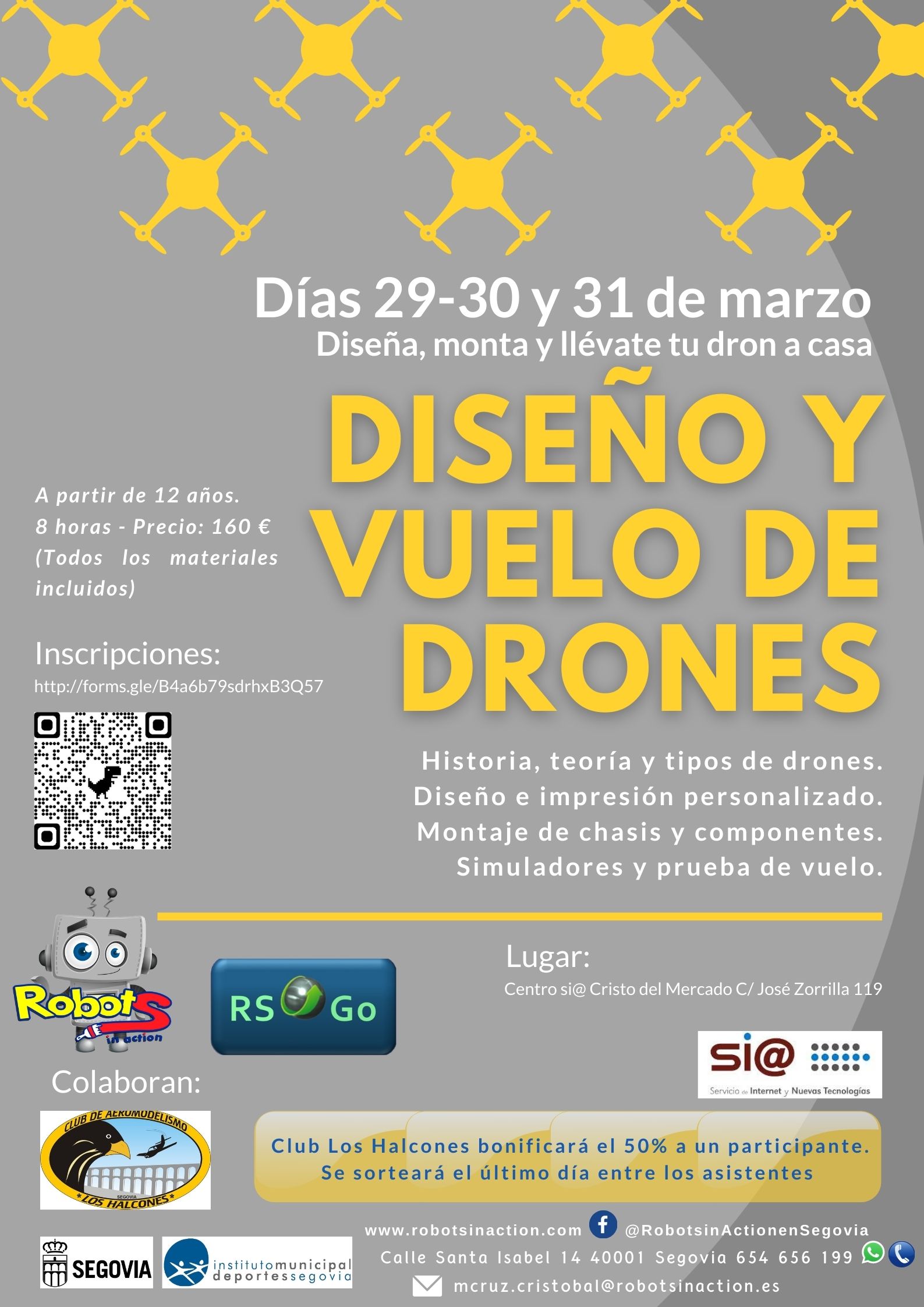 Club Deportivo “Los Halcones”: Curso “Diseño y Vuelo de Drones”
