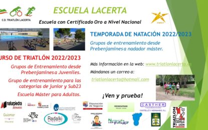 Escuela Lacerta: Curso de Triatlón 2022/2023- Temporada de Natación 2022/2023
