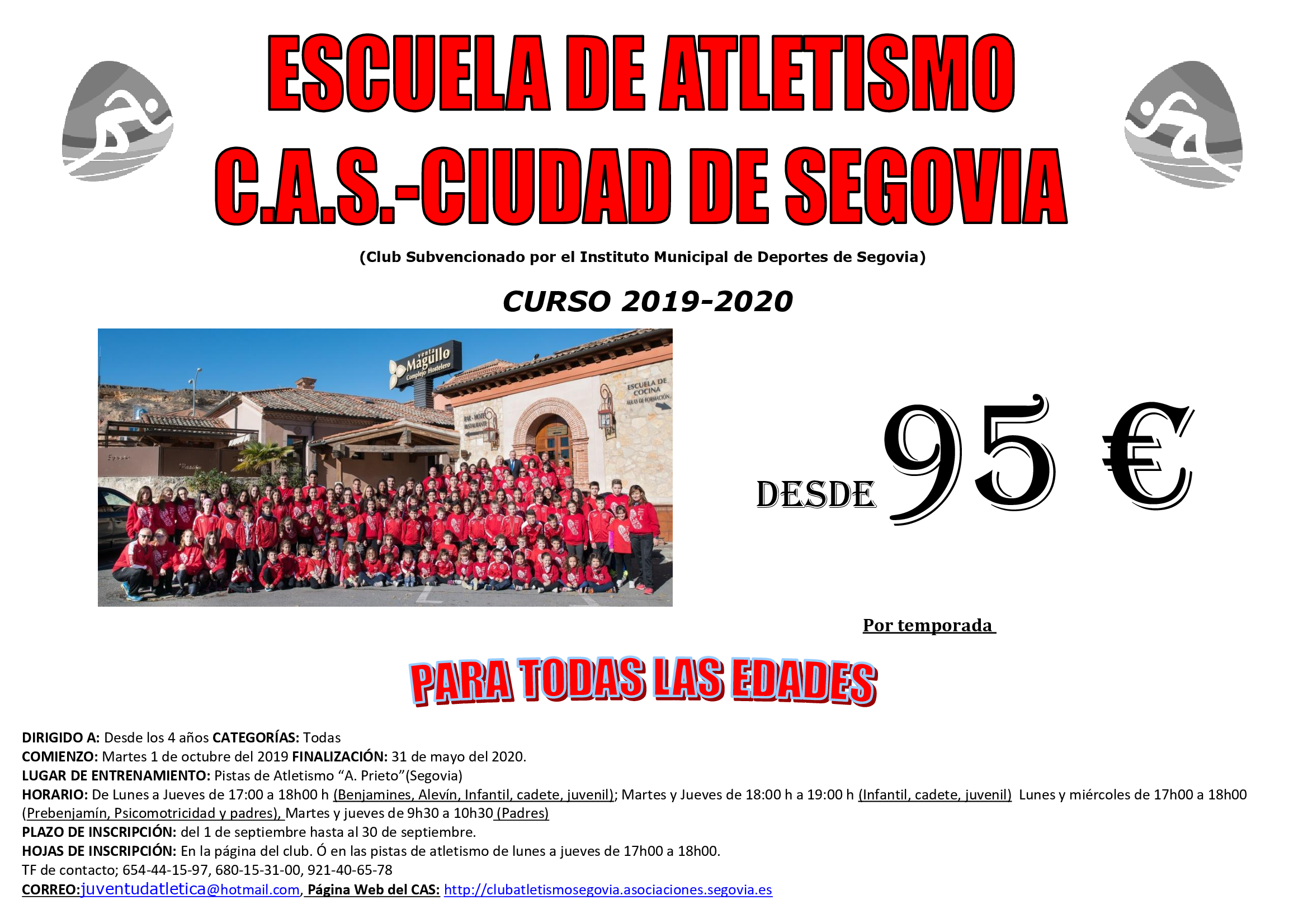 Escuela de Atletismo del CAS-Ciudad de Segovia