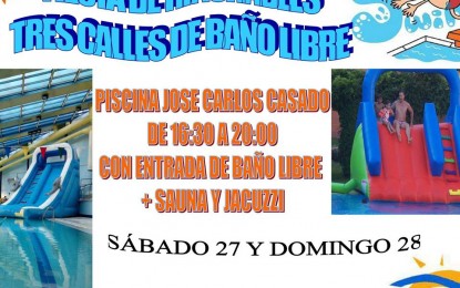 Fiesta de hinchables en la Piscina cubierta “José Carlos Casado”
