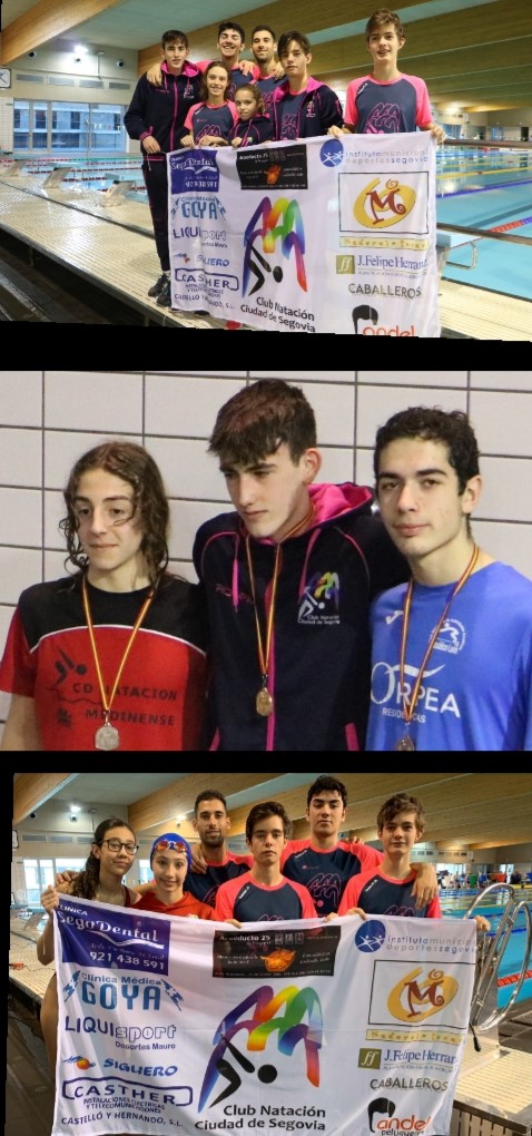 Gran actuación del Club Natación-IMD Segovia en el Campeonato Castilla y León Open Infantil de invierno