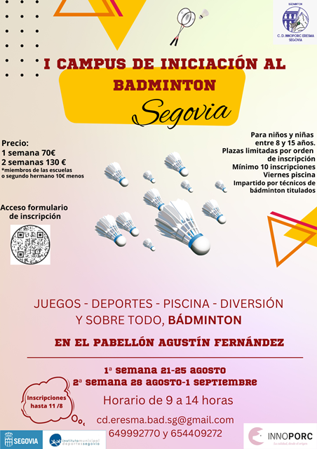 I Campus de Iniciación al Bádminton en Segovia