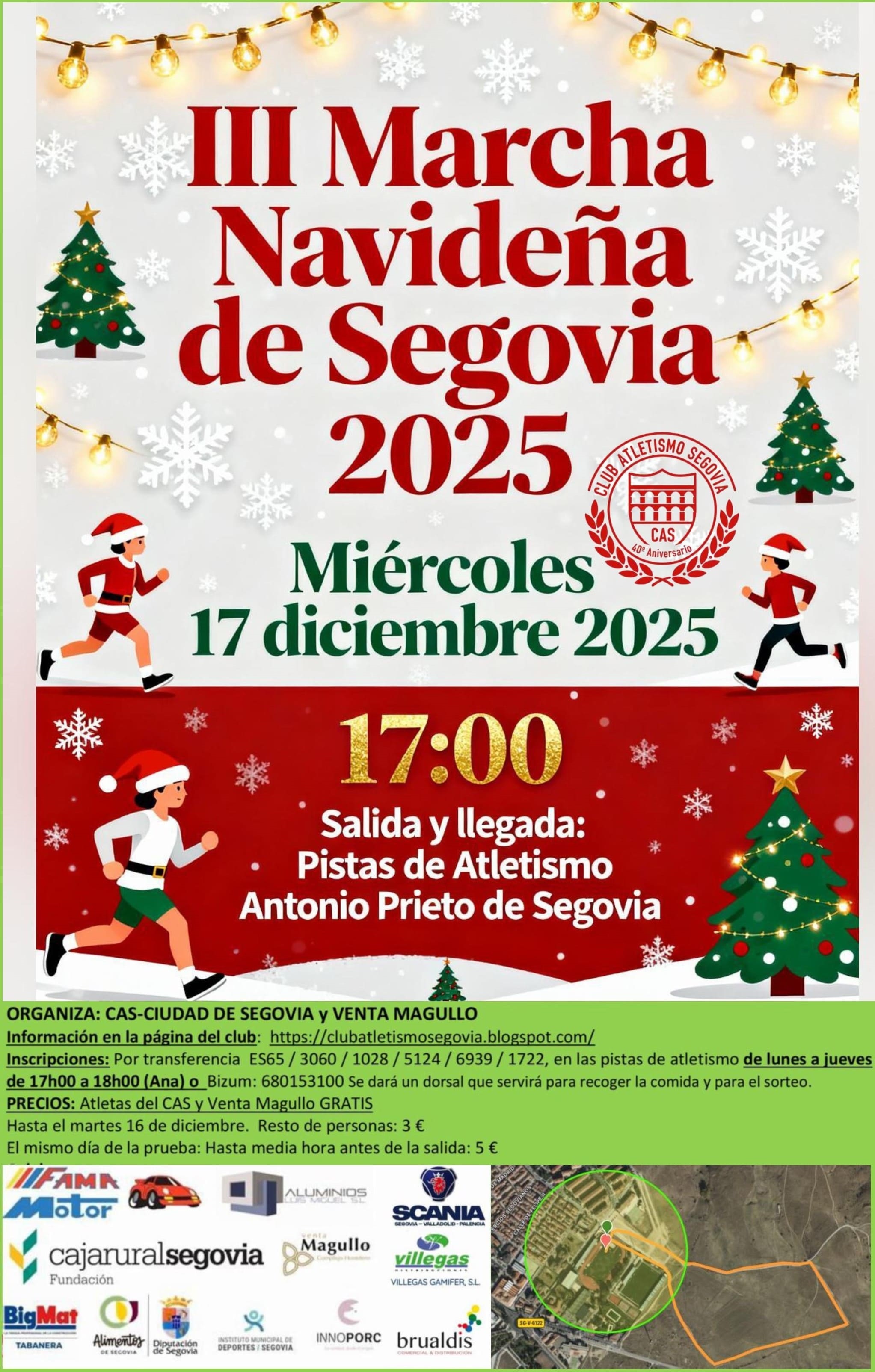 Club de Atletismo de Segovia: III Marcha Navideña de Segovia