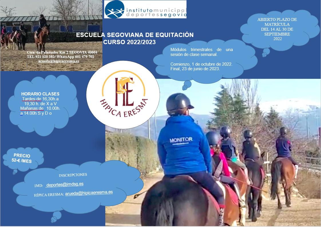 La Escuela Segoviana de Equitación se prepara para iniciar el curso 2022/23