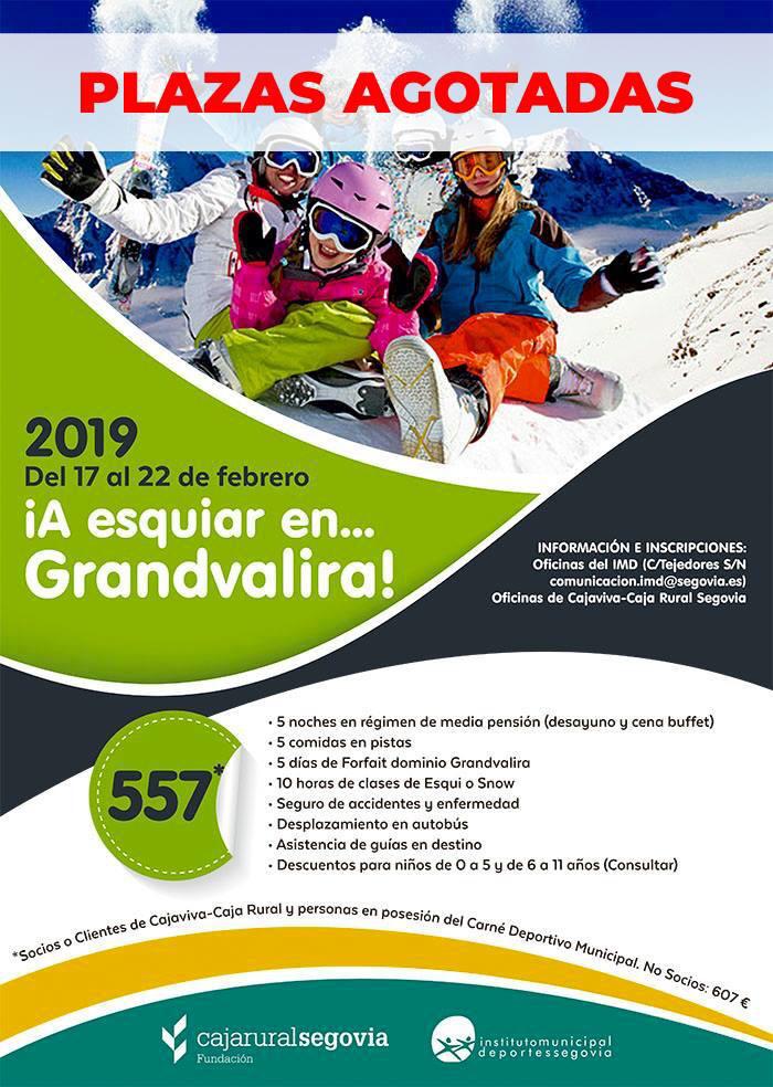 Campaña de Esquí Alpino-Andorra Febrero 2019: Plazas agotadas
