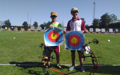 Los arqueros segovianos, Martín Alonso y Pablo Bastián, oro y plata en Salamanca