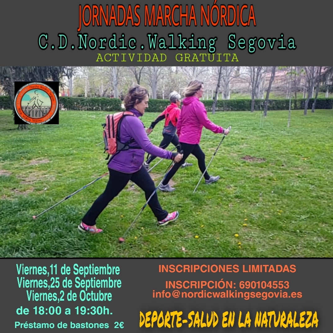 Jornadas gratuitas de Marcha Nórdica en Segovia