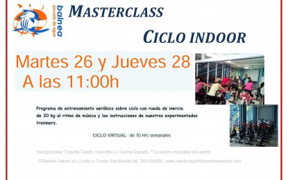 Masterclass de Ciclo Indoor en la Piscina “José Carlos Casado”