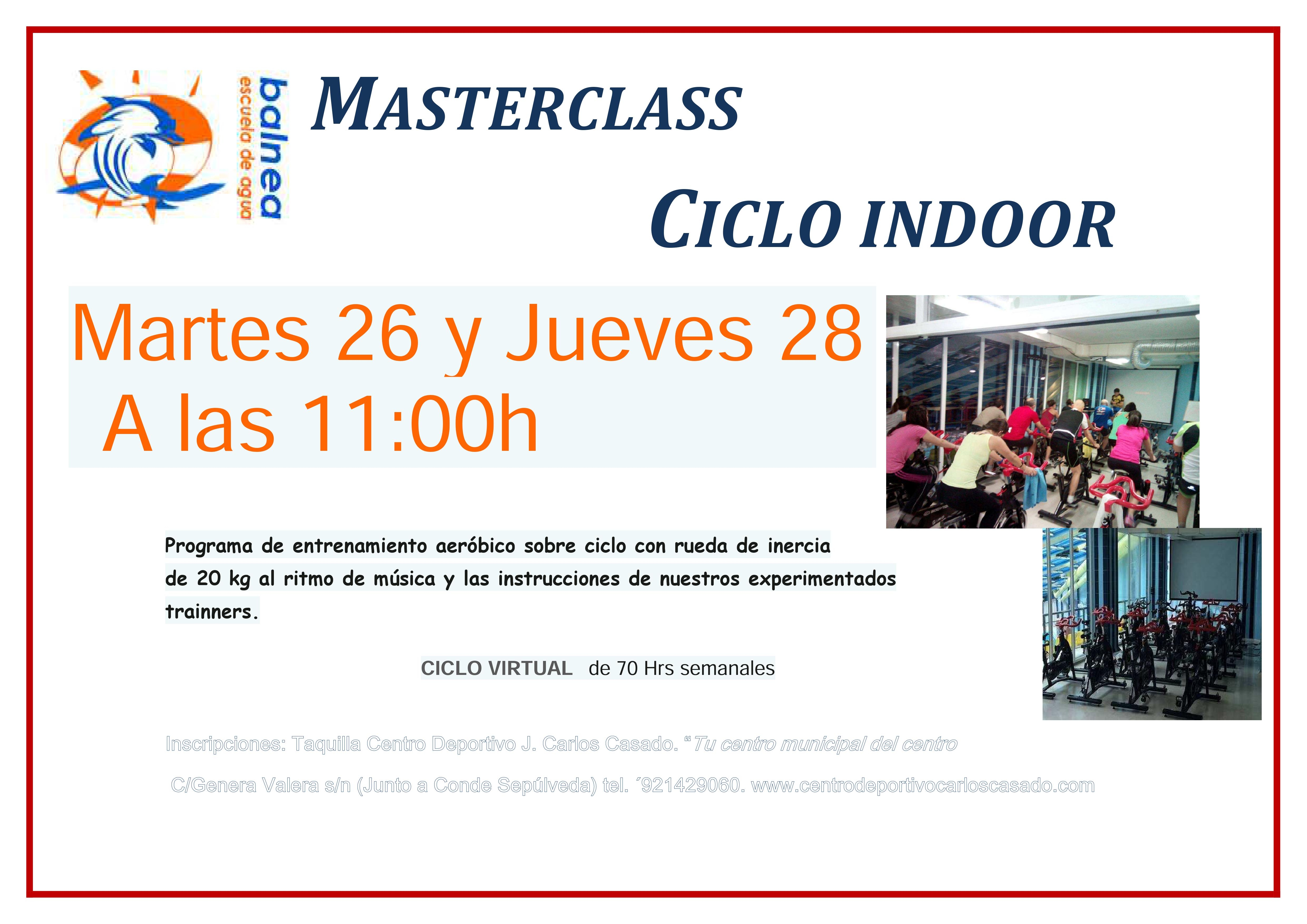 Masterclass de Ciclo Indoor en la Piscina “José Carlos Casado”