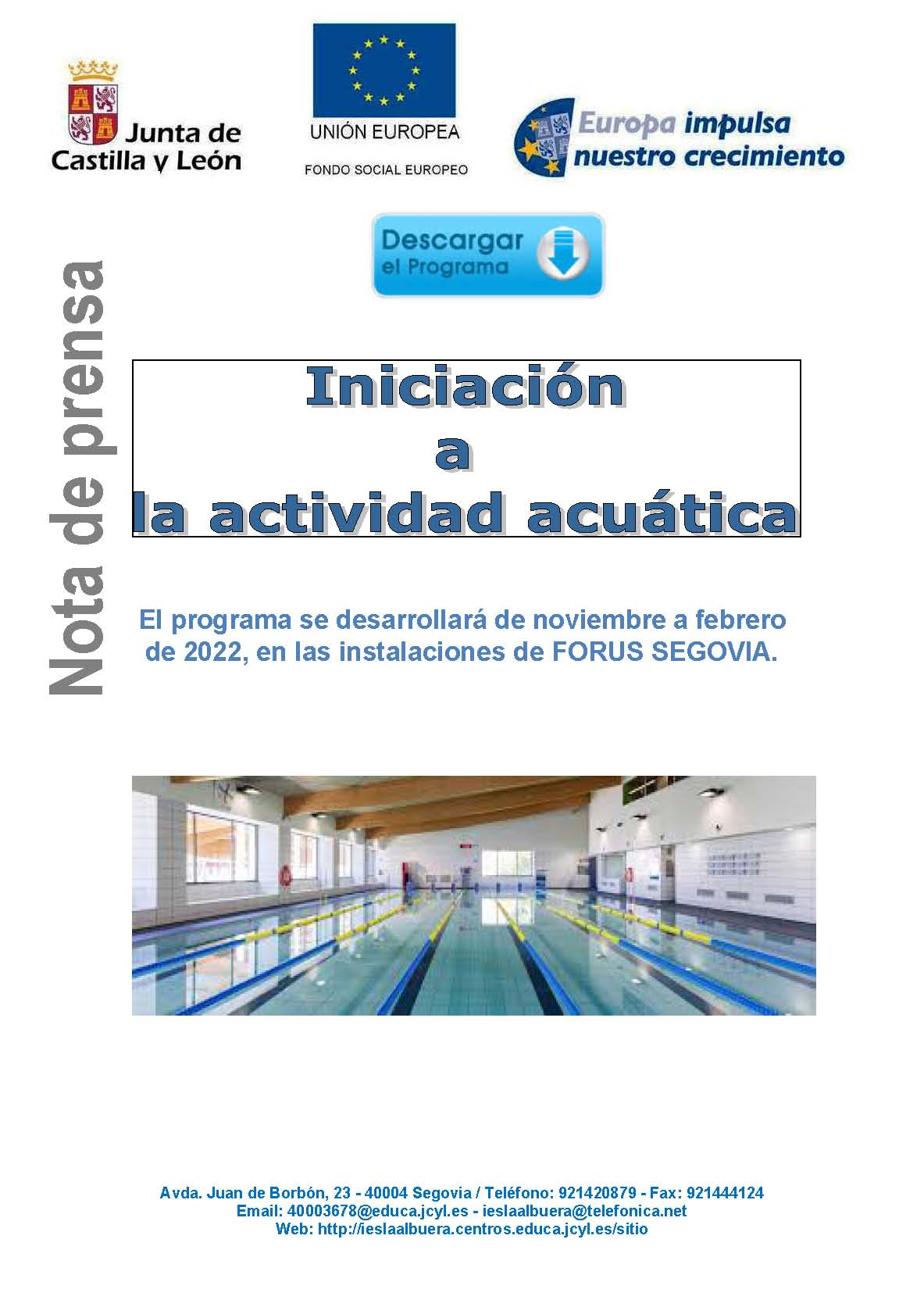 Iniciación a la Actividad Acuática