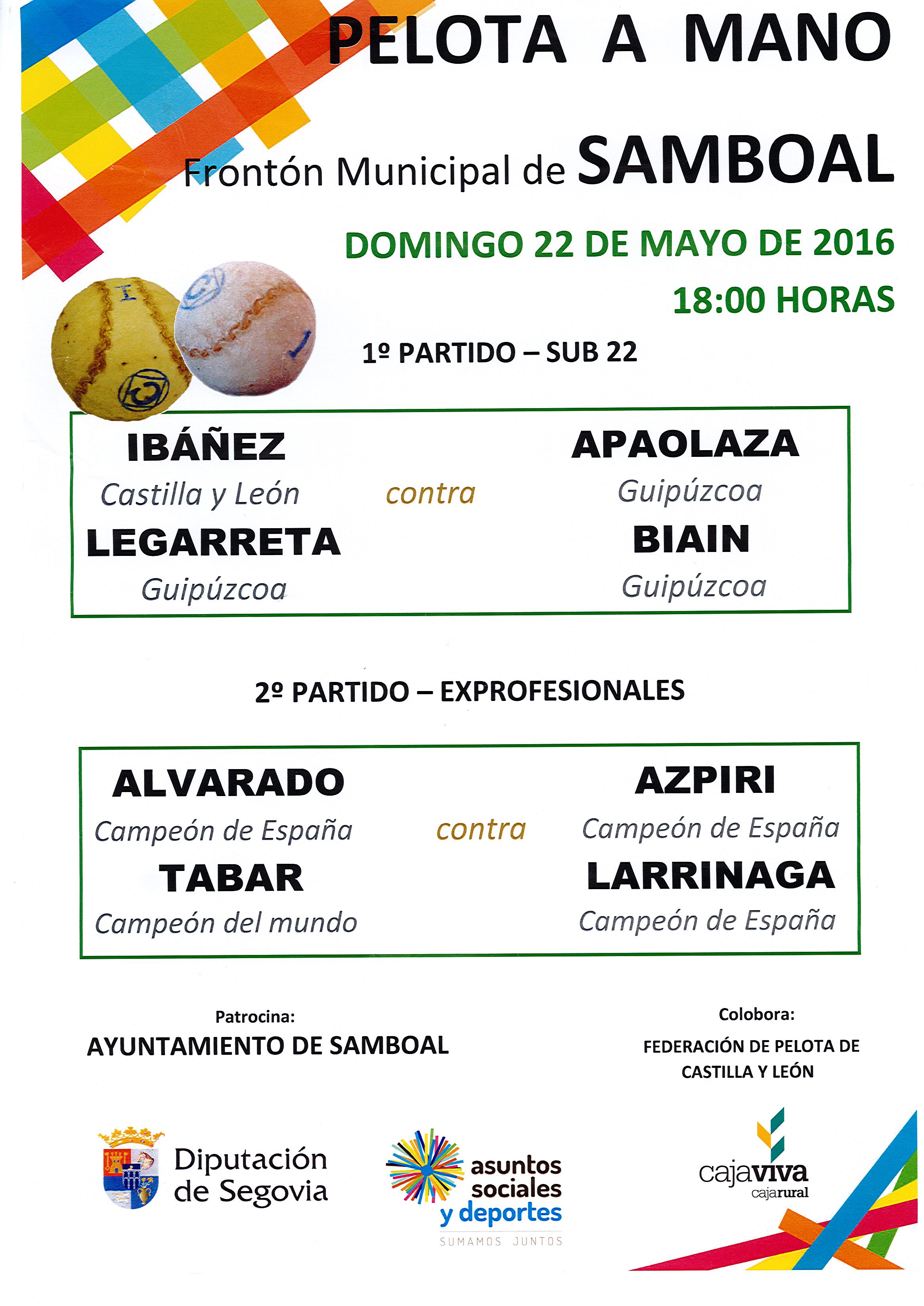 Partidos de Pelota a Mano en el Frontón Municipal de Samboal