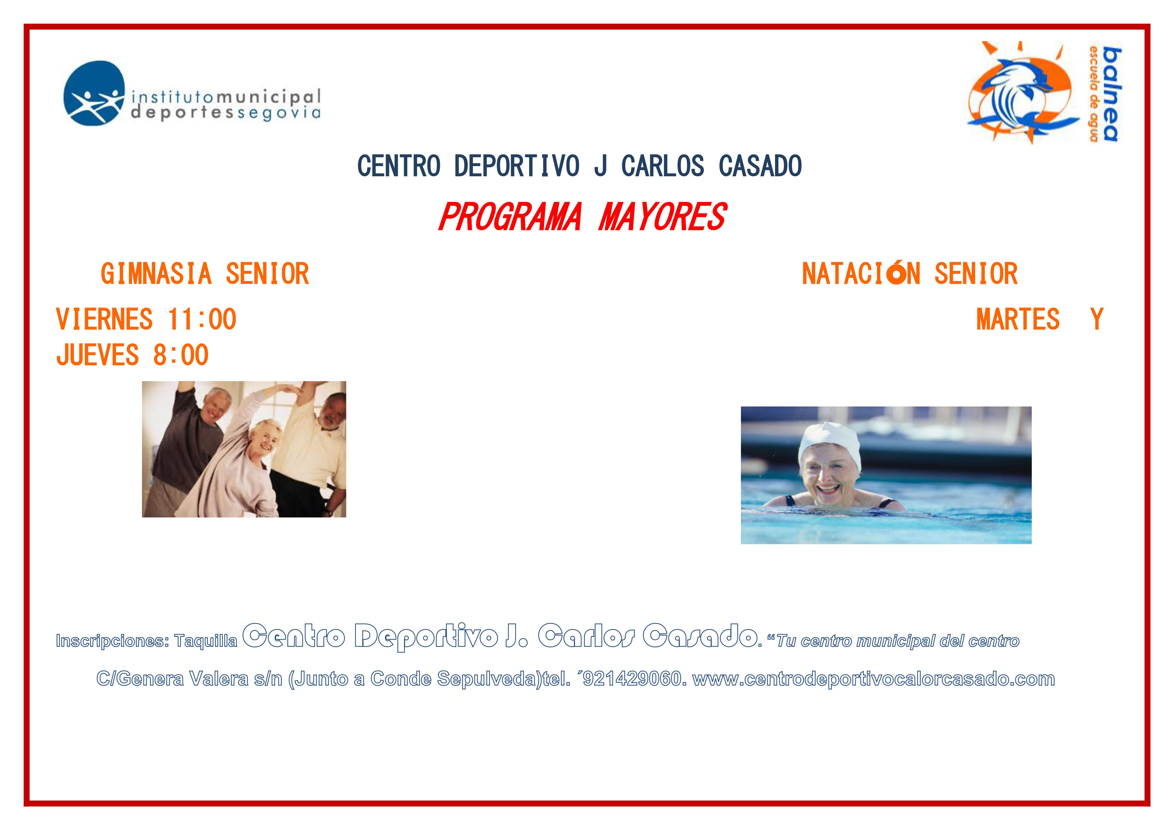 Ejercicio físico para todos los mayores: Agua y Sala, en la Piscina Climatizada “José Carlos Casado”