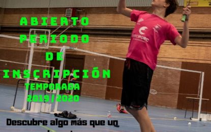 CD Bádminton Innoporc Eresma: abierto el plazo de inscripción para la temporada 2019/20