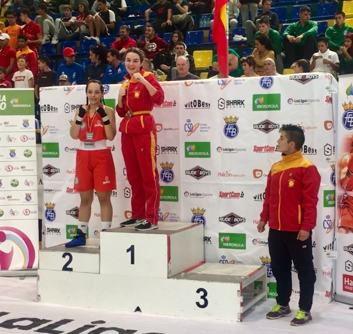 La boxeadora segoviana,  María Chiuda,  Campeona de España