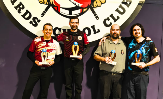 Alex Santos, del Club de Billar Segopool, semifinalista en el Absoluto Bola 10 de Castilla y León 2025/26